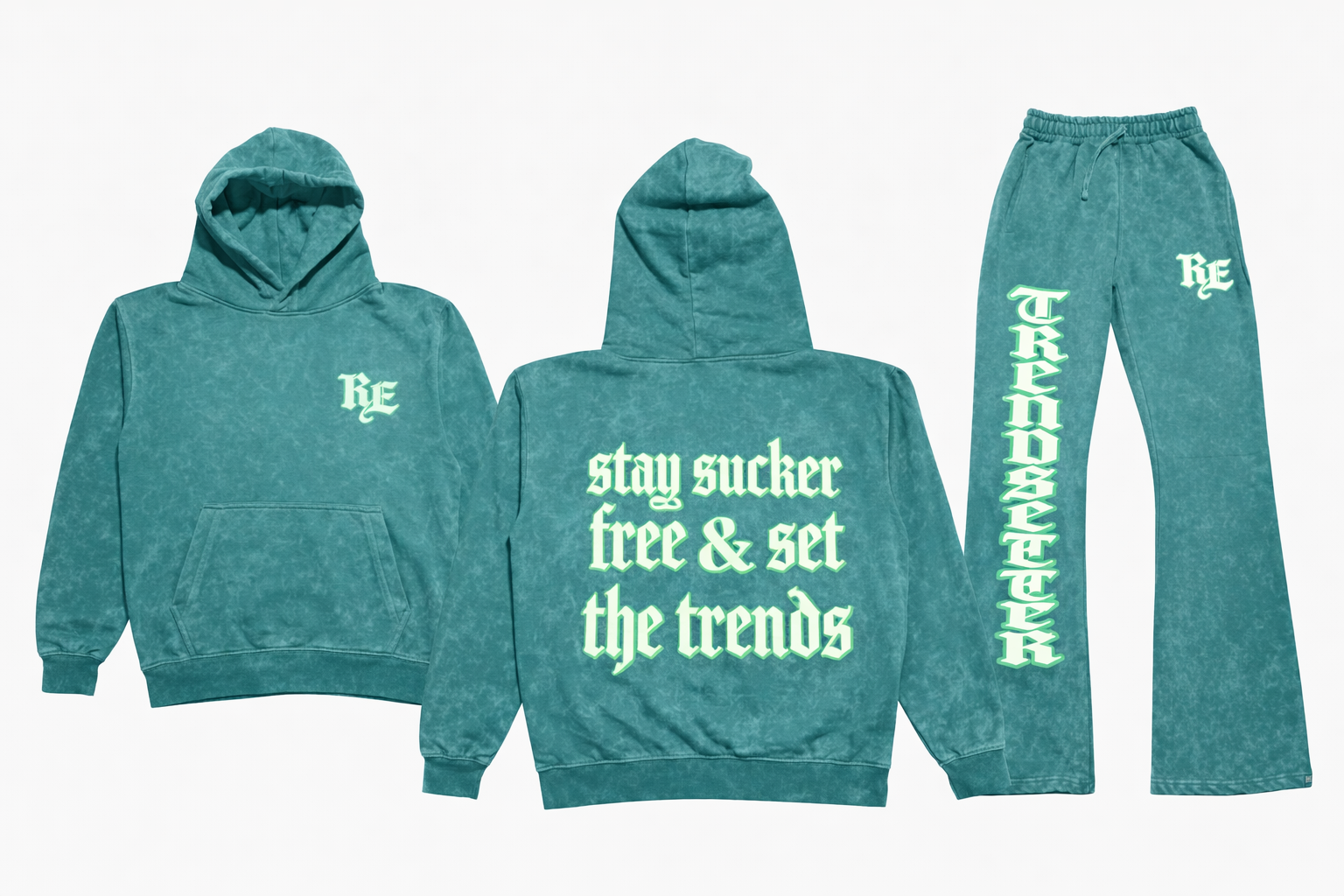 Green RE Trendsetter Pullover Sweatsuit